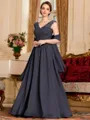 Stylish A-Line Chiffon Applique V-Neck Sleeveless Floor-Length Mother of the Bride Dress
