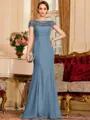 Tasteful Sheath Chiffon Beading Bateau Short Sleeves Floor-Length Mother of the Bride Dress