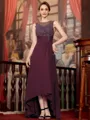 Radiant A-Line Chiffon Applique Scoop Sleeveless Asymmetrical Mother of the Bride Dress