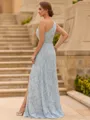 Elegant Sheath One-Shoulder Pleated Floor-Length Corset Mother of the Bride Dress