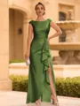 Regal Sheath Scoop Ruffles Floor-Length Mother of the Bride Dress