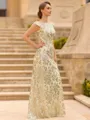 Modest Sheath Bateau Floor-Length Lace Mother of the Bride Dress