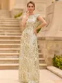 Modest Sheath Bateau Floor-Length Lace Mother of the Bride Dress