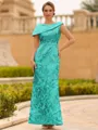 Immaculate Sheath Scoop Pleated Floor-Length Lace Mother of the Bride Dress