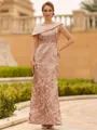 Immaculate Sheath Scoop Pleated Floor-Length Lace Mother of the Bride Dress