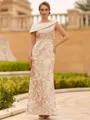 Immaculate Sheath Scoop Pleated Floor-Length Lace Mother of the Bride Dress