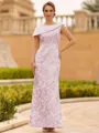 Immaculate Sheath Scoop Pleated Floor-Length Lace Mother of the Bride Dress