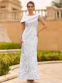 Immaculate Sheath Scoop Pleated Floor-Length Lace Mother of the Bride Dress