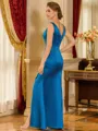 Charming Sheath Scoop Ruffles Floor-Length Satin Mother of the Bride Dress