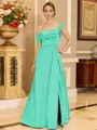Glamorous A-line Floor-Length Satin Corset Mother of the Bride Dress