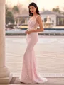Pretty Sheath Straps Appliques Lace Sweep Train Tulle Corset Dress