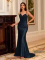 Striking Sheath V-Neck Appliques Lace Sweep Train Corset Dress