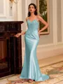 Striking Sheath V-Neck Appliques Lace Sweep Train Corset Dress