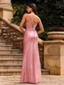 Crisp Sheath Spaghetti Straps Pleated Floor-Length Corset Prom Dress