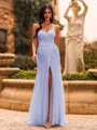 Glamourous Sheath Sweetheart Pleated Sweep Train Tulle Corset Prom Dress