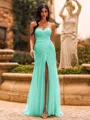 Glamourous Sheath Sweetheart Pleated Sweep Train Tulle Corset Prom Dress