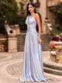 Perfect A-line One-Shoulder Rhinestone Sweep Train Prom Dress
