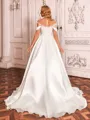 Perfect Ball-Gown Scoop Short Sleeves Appliques Lace Sweep Train Corset Wedding Dress