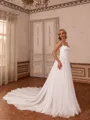 Captivating A-line Straps Cathedral Train Tulle Corset Wedding Dress