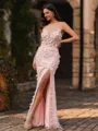 Charming Sheath Sweetheart Flower Floor-Length Corset Prom Dress
