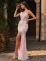 Charming Sheath Sweetheart Flower Floor-Length Corset Prom Dress