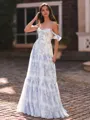 Opulent A-Line Off-the-Shoulder Floor-Length Corset Prom Dress