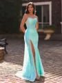 Stunning Sheath Straight Pleated Floor-Length Lace Corset Prom Dress