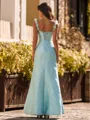 Captivating A-Line Straps Flower Floor-Length Corset Prom Dress