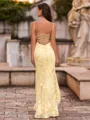 Fashion-forward Sheath Spaghetti Straps Appliques Lace Floor-Length Lace Corset Prom Dress