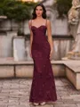 Fashion-forward Sheath Spaghetti Straps Appliques Lace Floor-Length Lace Corset Prom Dress