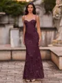 Fashion-forward Sheath Spaghetti Straps Appliques Lace Floor-Length Lace Corset Prom Dress
