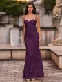 Fashion-forward Sheath Spaghetti Straps Appliques Lace Floor-Length Lace Corset Prom Dress