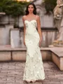 Fashion-forward Sheath Spaghetti Straps Appliques Lace Floor-Length Lace Corset Prom Dress