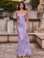 Fashion-forward Sheath Spaghetti Straps Appliques Lace Floor-Length Lace Corset Prom Dress