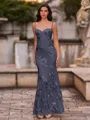 Fashion-forward Sheath Spaghetti Straps Appliques Lace Floor-Length Lace Corset Prom Dress