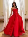 Stunning A-Line Sweetheart Appliques Lace Floor-Length Satin Corset Prom Dress