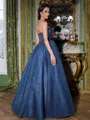 Fashion Ball-Gown Sweetheart Appliques Lace Floor-Length Tulle Corset Prom Dress
